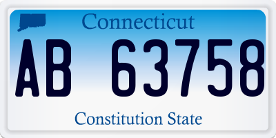 CT license plate AB63758