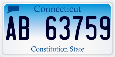 CT license plate AB63759