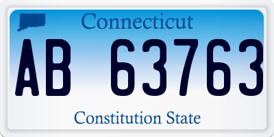 CT license plate AB63763