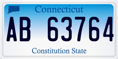 CT license plate AB63764