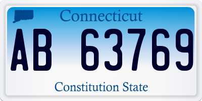 CT license plate AB63769