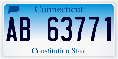 CT license plate AB63771