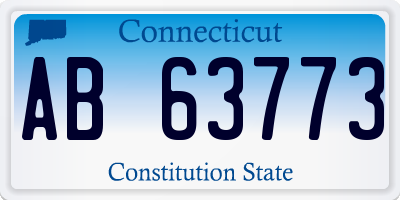 CT license plate AB63773