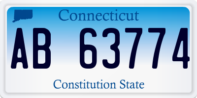 CT license plate AB63774