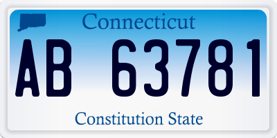 CT license plate AB63781