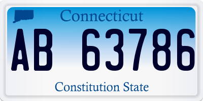 CT license plate AB63786