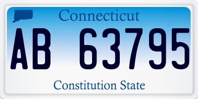 CT license plate AB63795