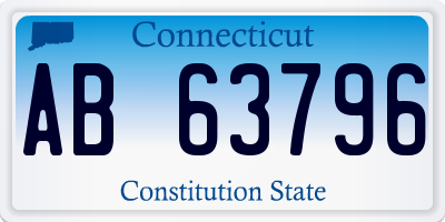 CT license plate AB63796