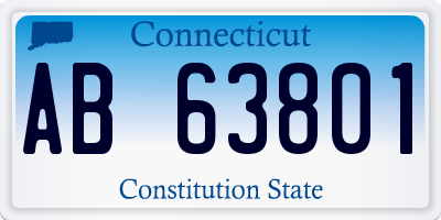 CT license plate AB63801