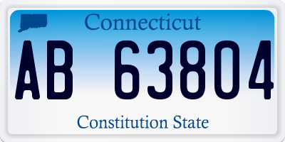 CT license plate AB63804