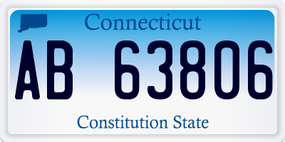 CT license plate AB63806