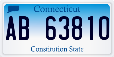 CT license plate AB63810