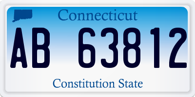 CT license plate AB63812