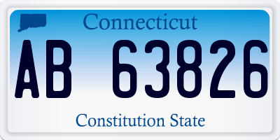 CT license plate AB63826