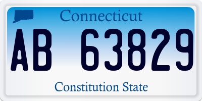 CT license plate AB63829