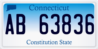 CT license plate AB63836