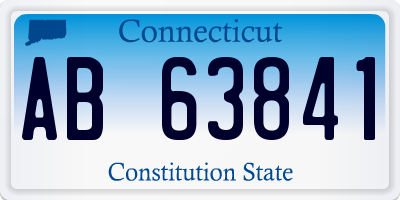 CT license plate AB63841