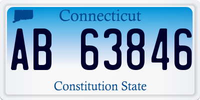 CT license plate AB63846