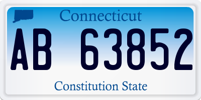 CT license plate AB63852