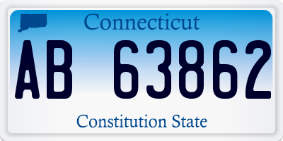 CT license plate AB63862