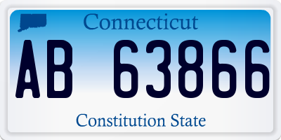 CT license plate AB63866