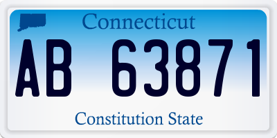 CT license plate AB63871