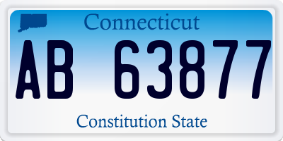 CT license plate AB63877