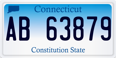 CT license plate AB63879