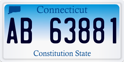 CT license plate AB63881