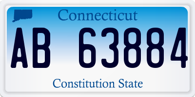 CT license plate AB63884