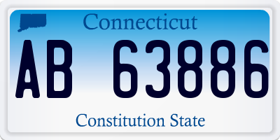 CT license plate AB63886