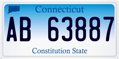 CT license plate AB63887