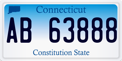 CT license plate AB63888