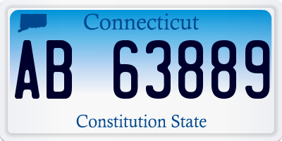 CT license plate AB63889