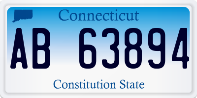 CT license plate AB63894