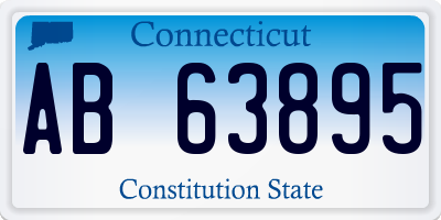 CT license plate AB63895