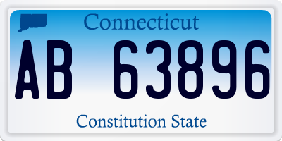 CT license plate AB63896