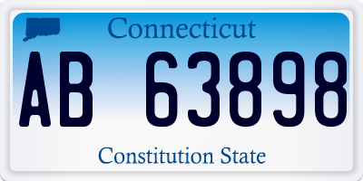 CT license plate AB63898