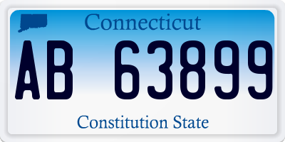 CT license plate AB63899