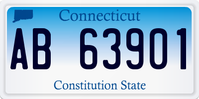 CT license plate AB63901