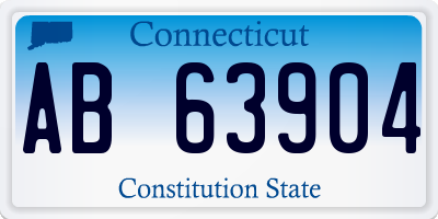 CT license plate AB63904