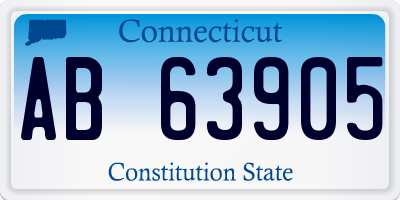 CT license plate AB63905