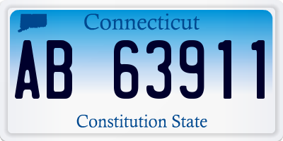 CT license plate AB63911