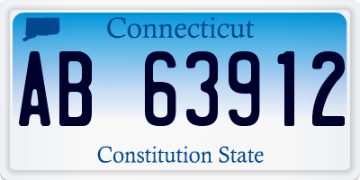 CT license plate AB63912