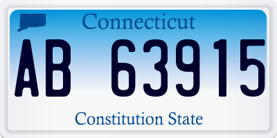 CT license plate AB63915