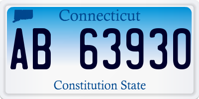 CT license plate AB63930