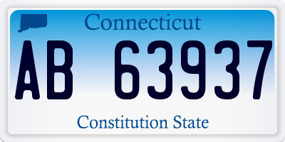 CT license plate AB63937