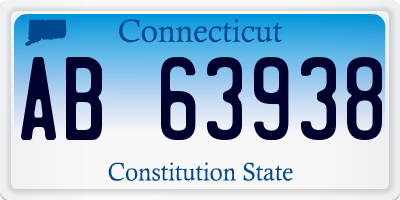 CT license plate AB63938