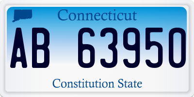 CT license plate AB63950