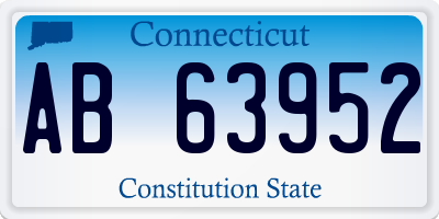 CT license plate AB63952